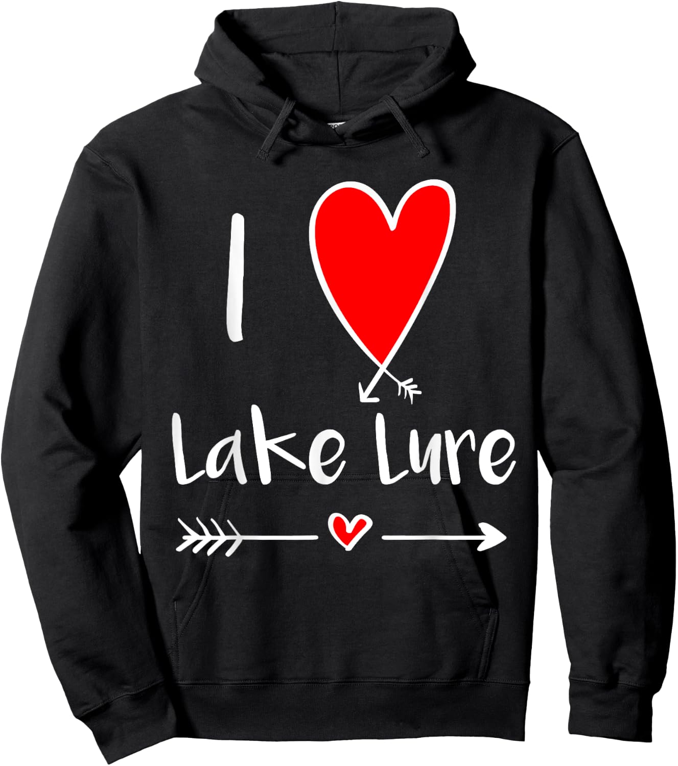 I Love Lake Lure, North Carolina Blue Ridge Mountains NC Hoodie - Hoodie | Black