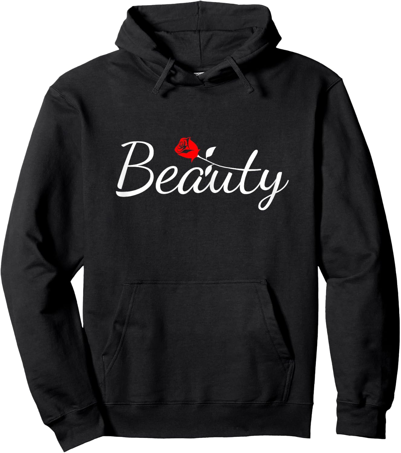 Her Beauty and His Beast Matching Couples Hoodie - Hoodie | Black