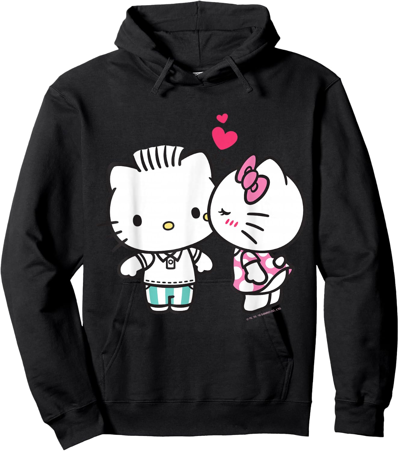 Hello Kitty and Dear Daniel Valentine Shirt Hoodie - Hoodie | Black