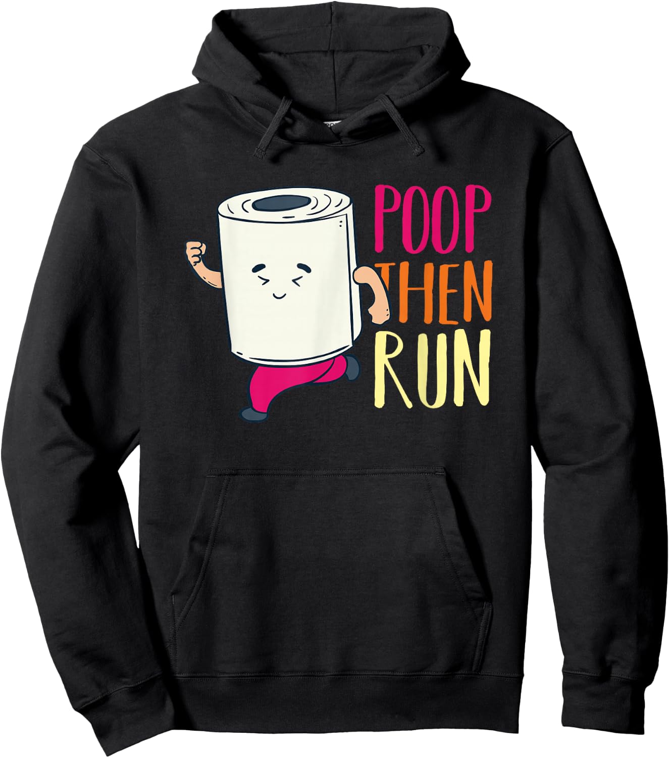 Funny Running Shirt I Poop then run trail cardio treadmill Hoodie - Hoodie | Black