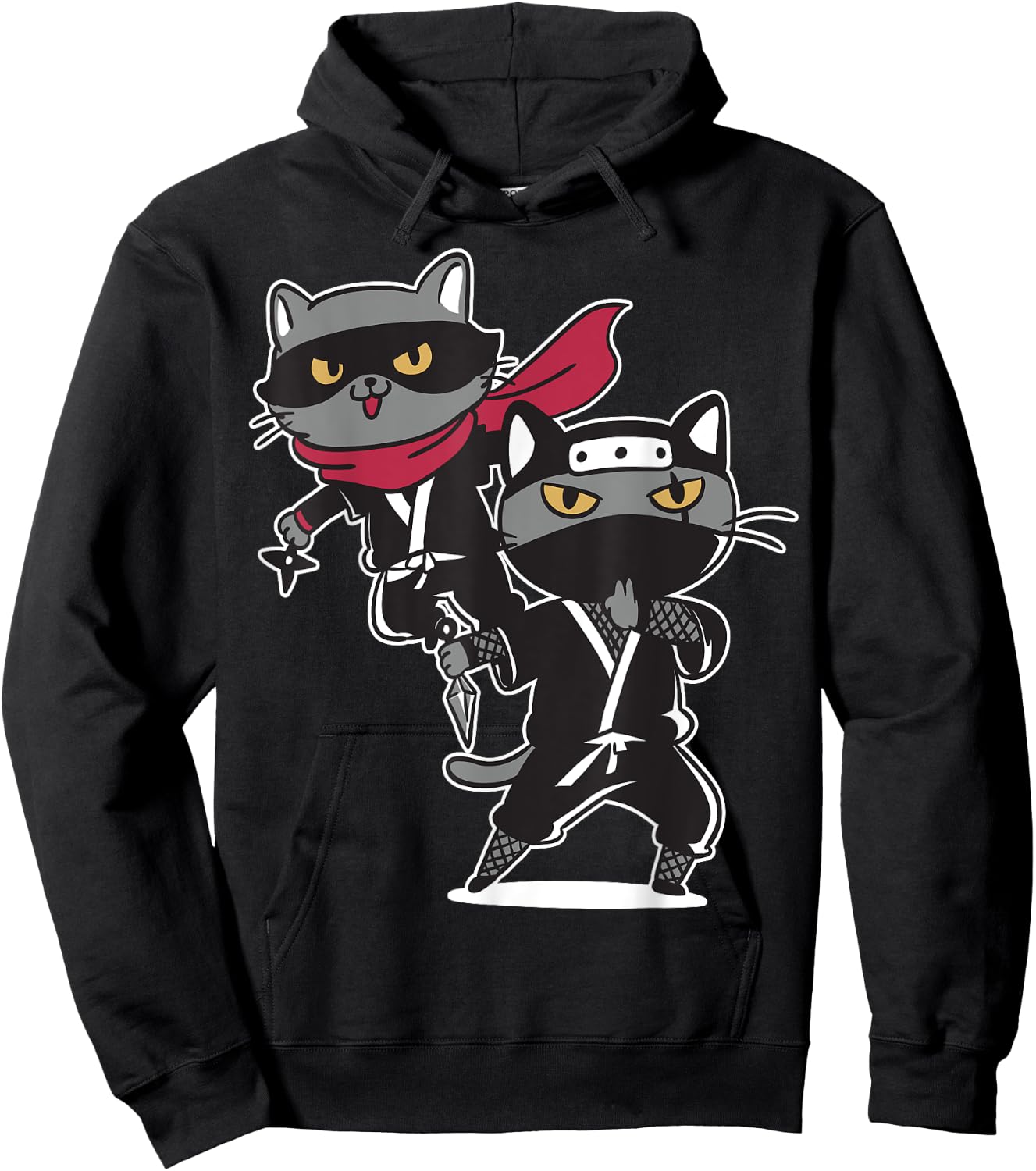 Cat Ninja Shirts for Boys Girls Men Women Kids Hoodie - Hoodie | Black