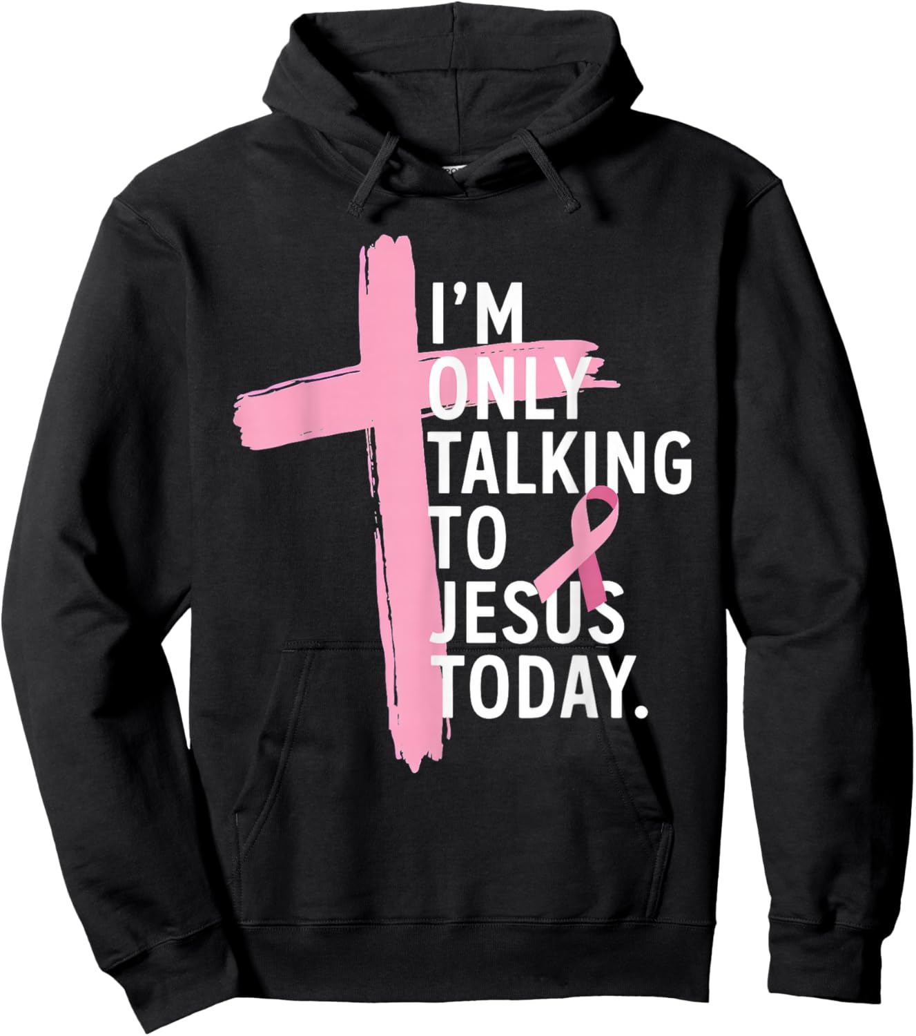 I'm Only Talking to Jesus Today Christian Religious Faith Hoodie - Hoodie | Black