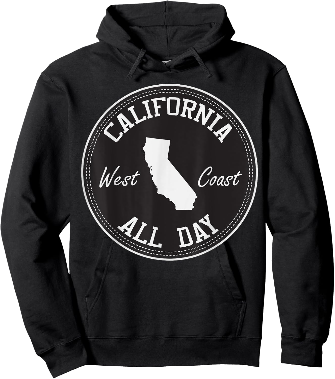 CaliDesign California All Day west coast T shirt Hoodie - Hoodie | Black