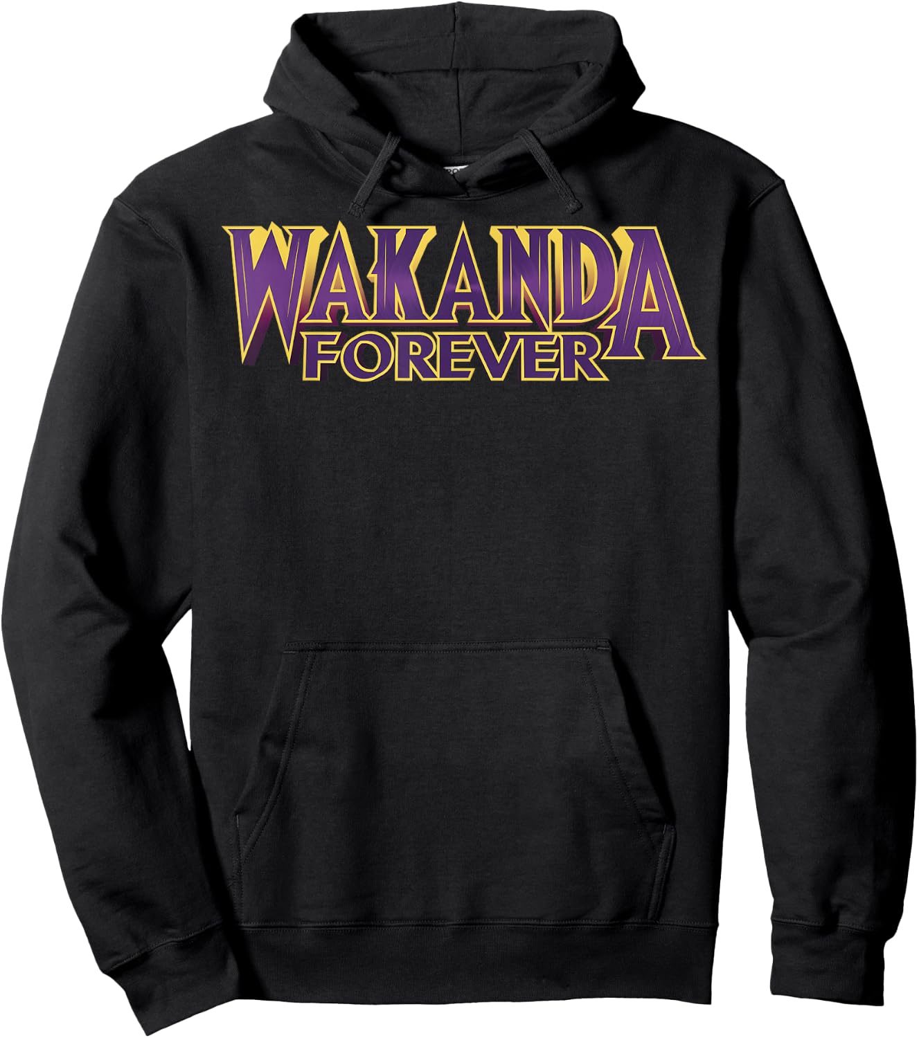 Marvel Black Panther Wakanda Forever Bold Graphic Hoodie - Hoodie | Black