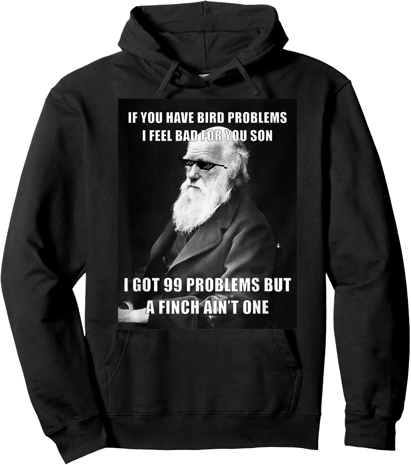 Funny Charles Darwin 99 Problems Meme Science Hoodie - Hoodie | Black