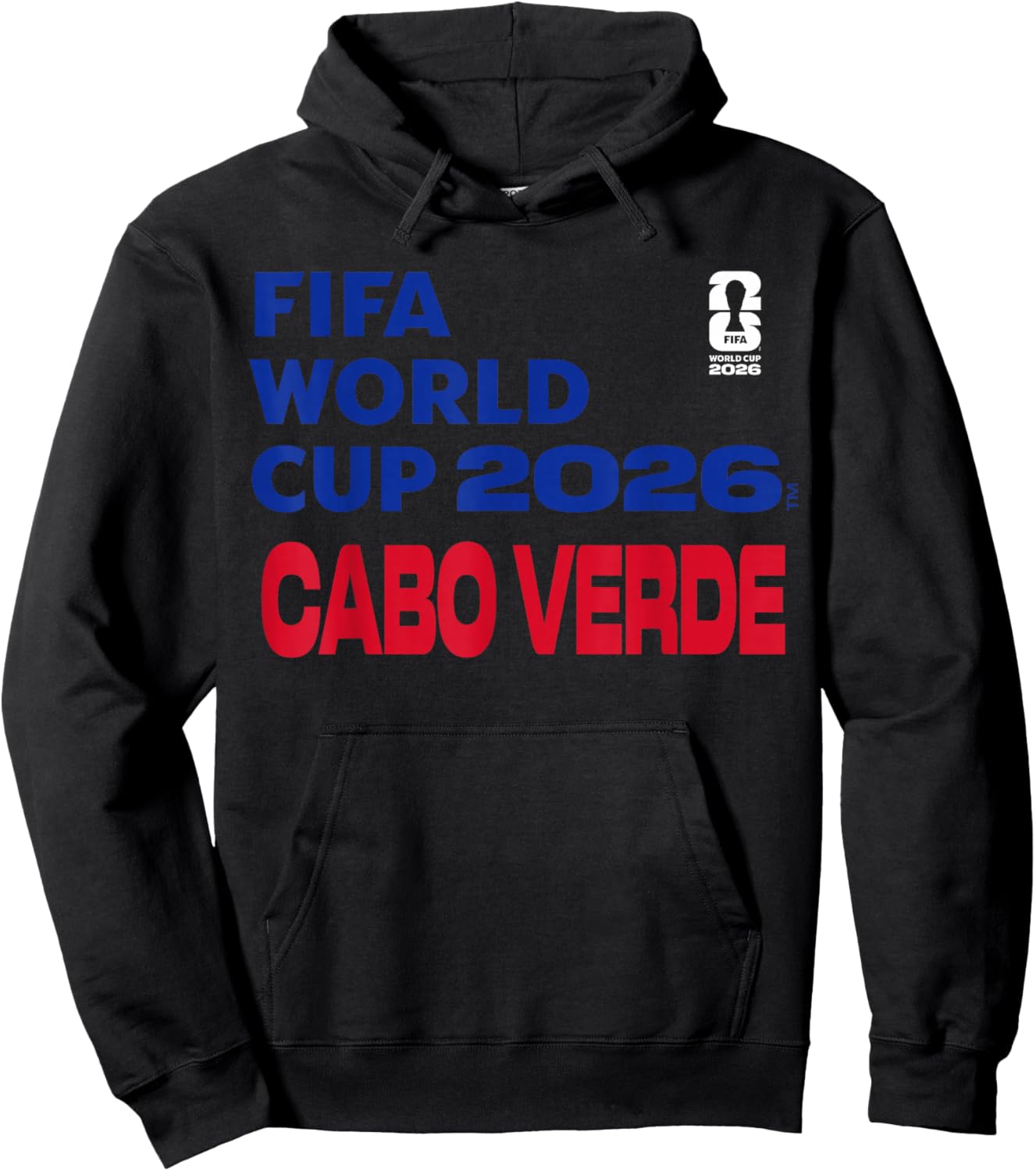 FIFA World CUP26 Cabo Verde Block Letters Hoodie - Hoodie | Black