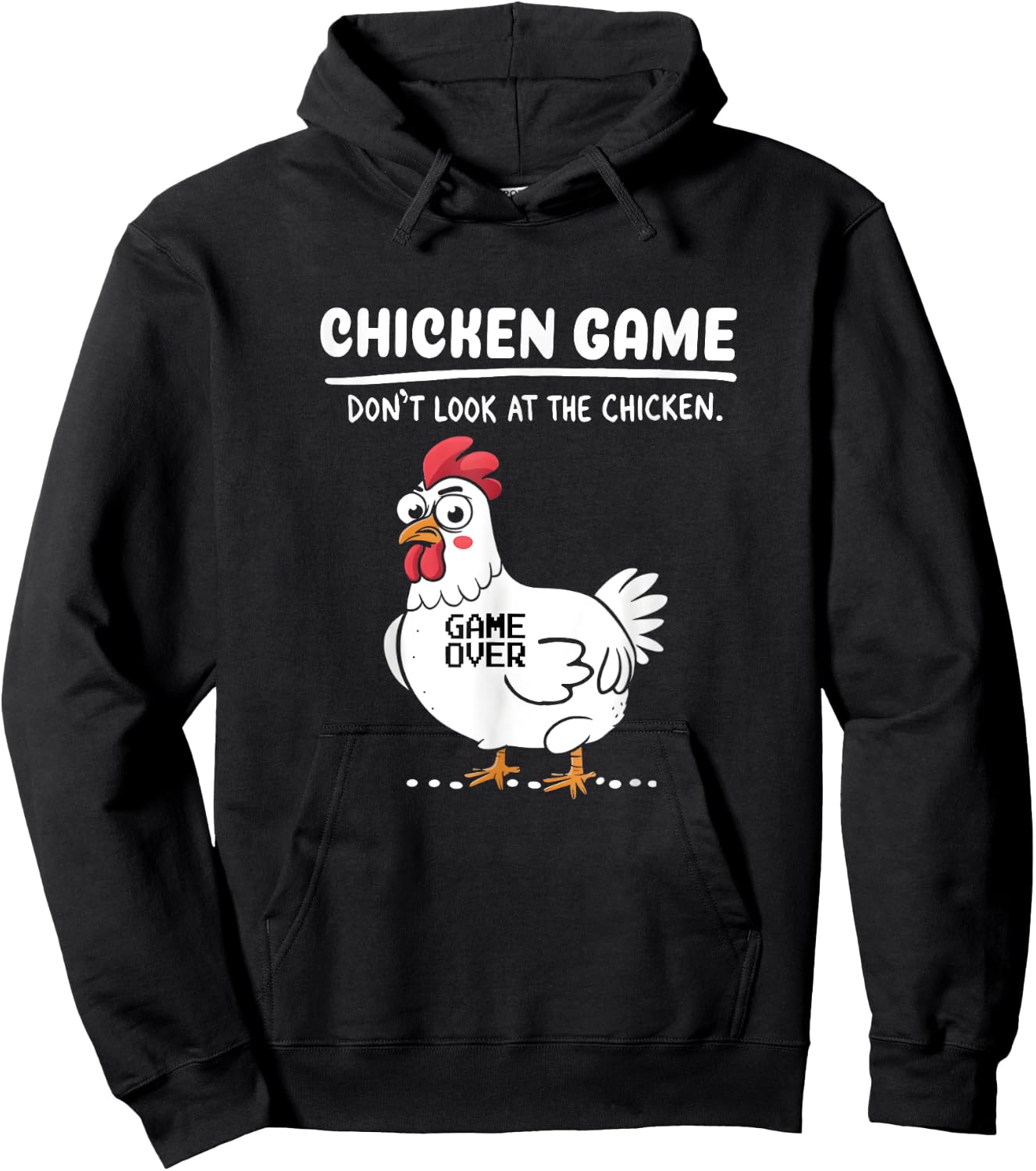 Funny Chicken Game Don't Look At The Chicken Funny Chicken Hoodie - Hoodie | Black