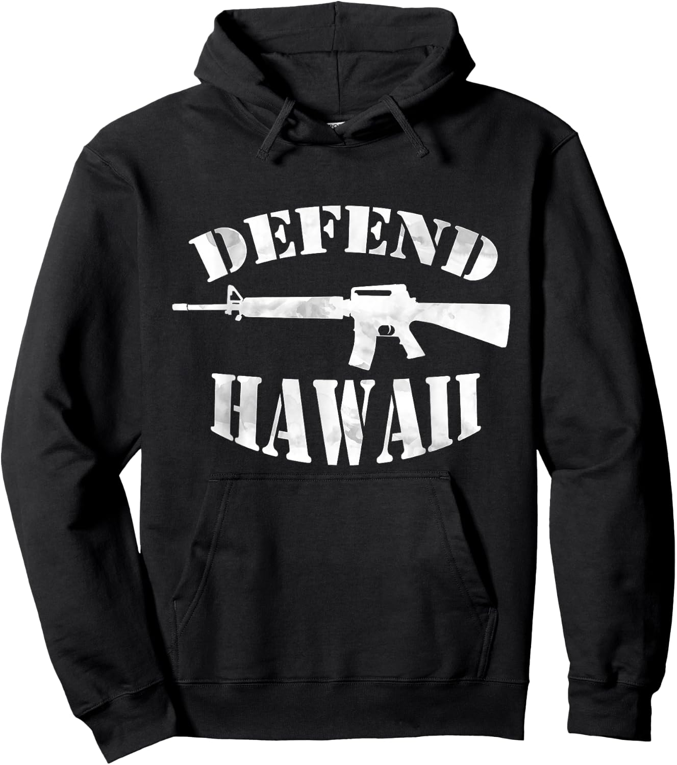Defend Hawaii (light ink) Hoodie - Hoodie | Black