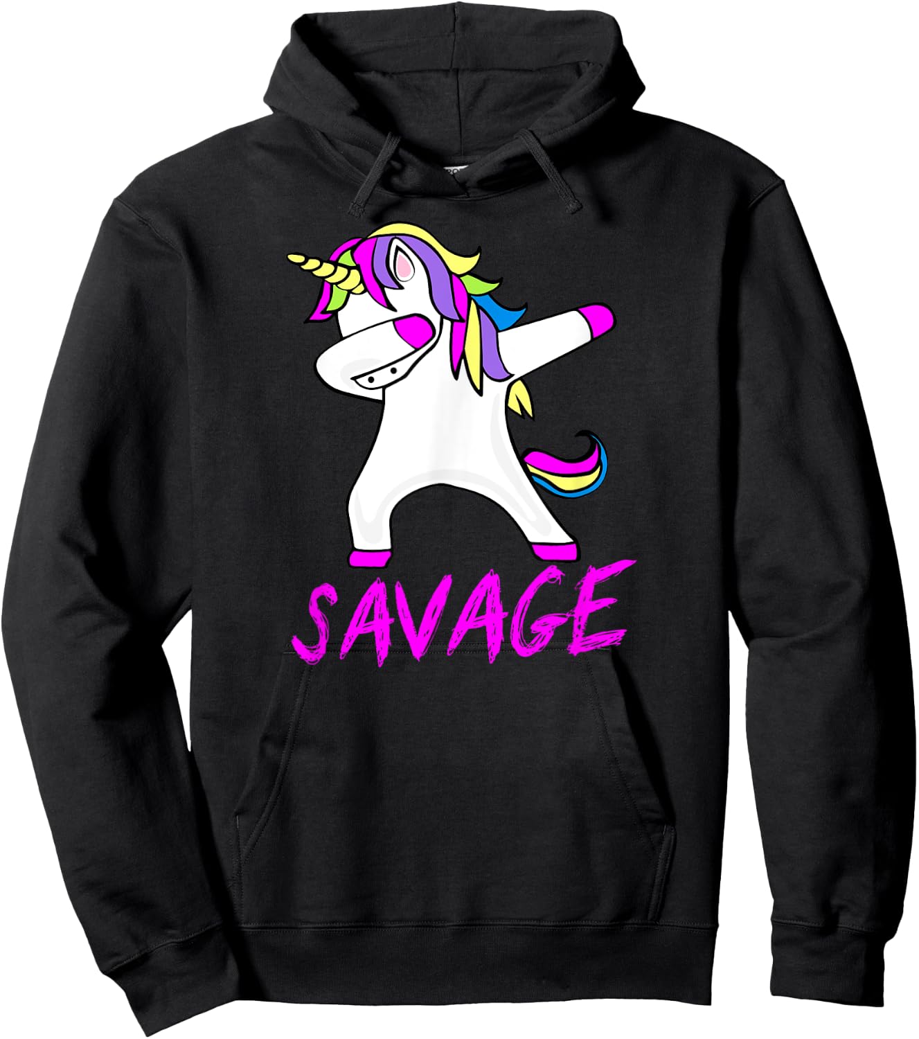 Savage Unicorn Shirt for Youth Adult Women Girls Hoodie - Hoodie | Black