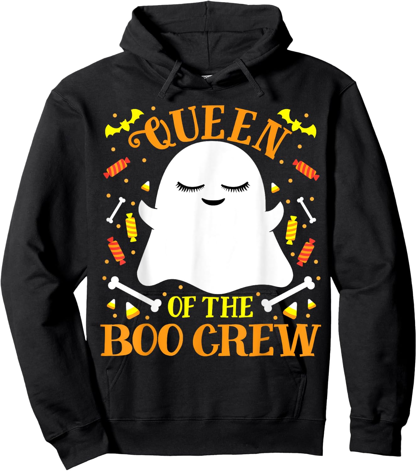 Queen Boo Crew Ghost Matching Family Wife Women Halloween Hoodie - Hoodie | Black