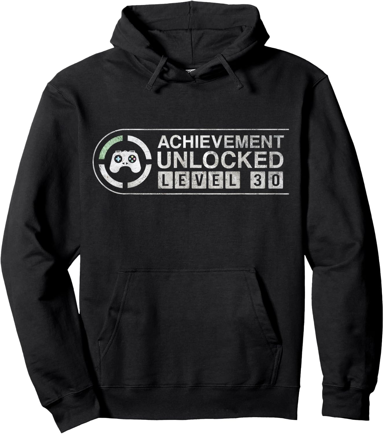 Level 30 Abstract Video Gamer 30th Birthday Hoodie - Hoodie | Black