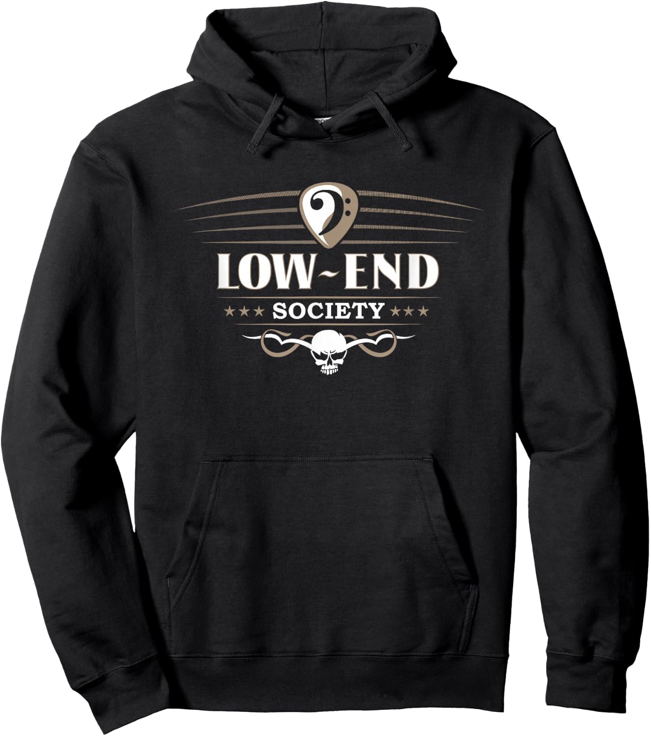 Low End Society Bassist Gift Hoodie - Hoodie | Black