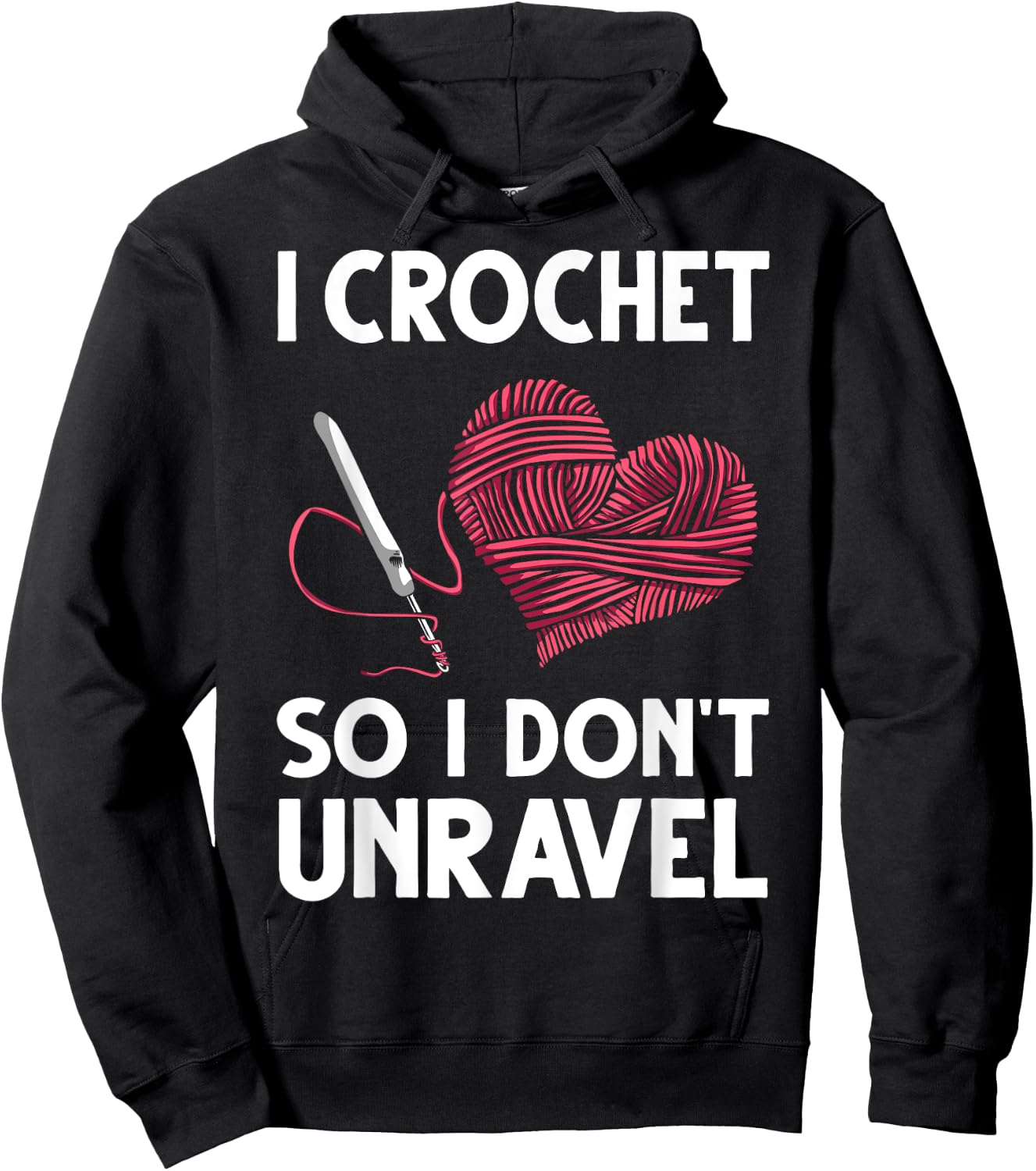 Funny Crochet Design Women Crocheter Crocheting Hoodie - Hoodie | Black