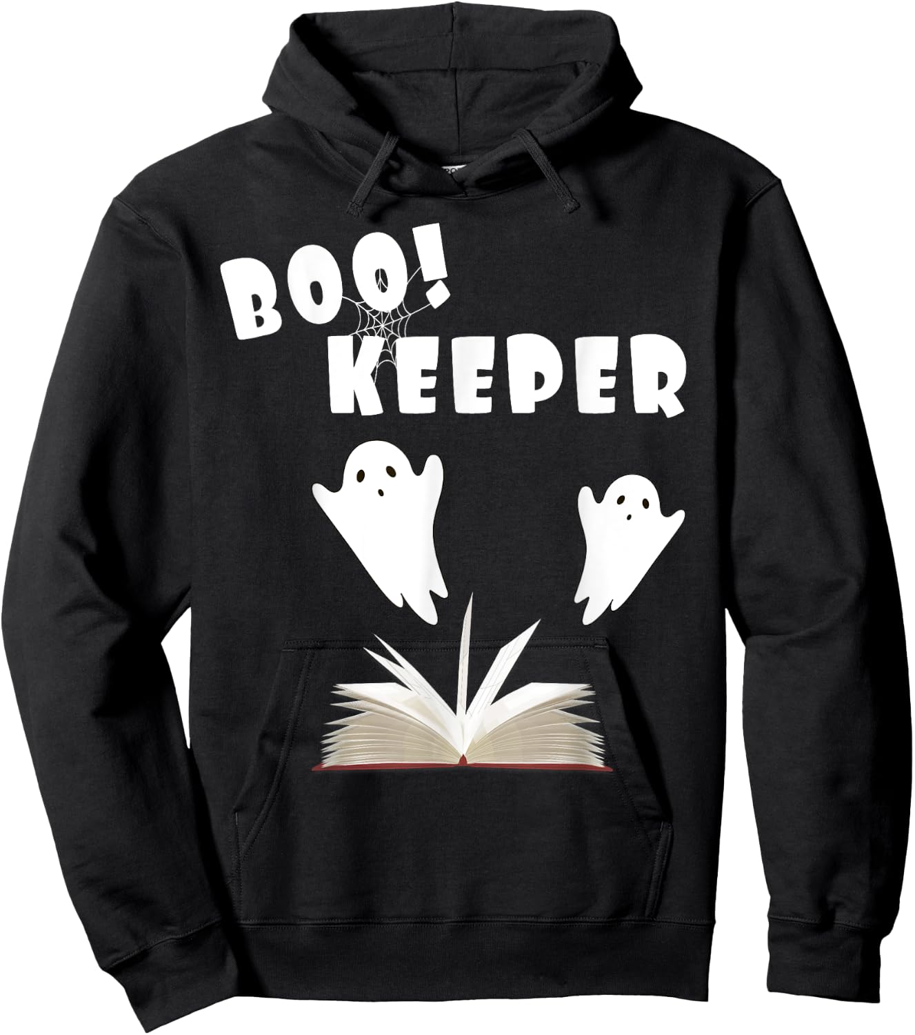 Boo Keeper Ghost Librarian Halloween Costume for Bookkeeper Hoodie - Hoodie | Black