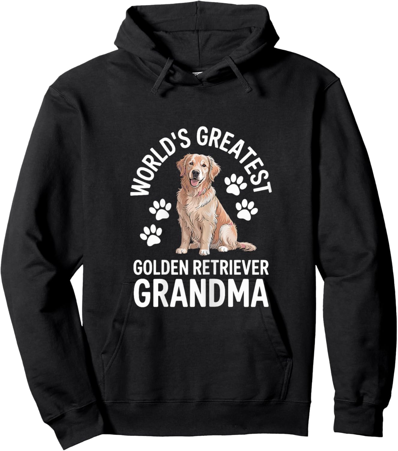 Golden Retriever World's Best Grandma Hoodie - Hoodie | Black