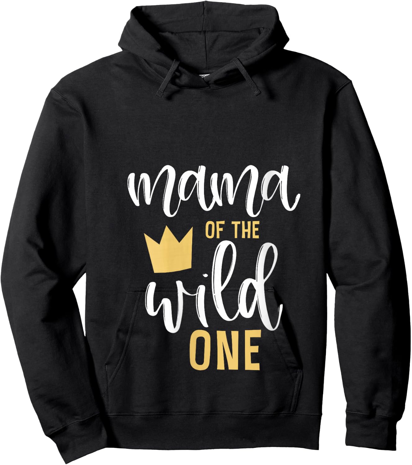 Mama of The Wild One 1st Birthday Matching First Thing Mommy V-Neck Hoodie - Hoodie | Black