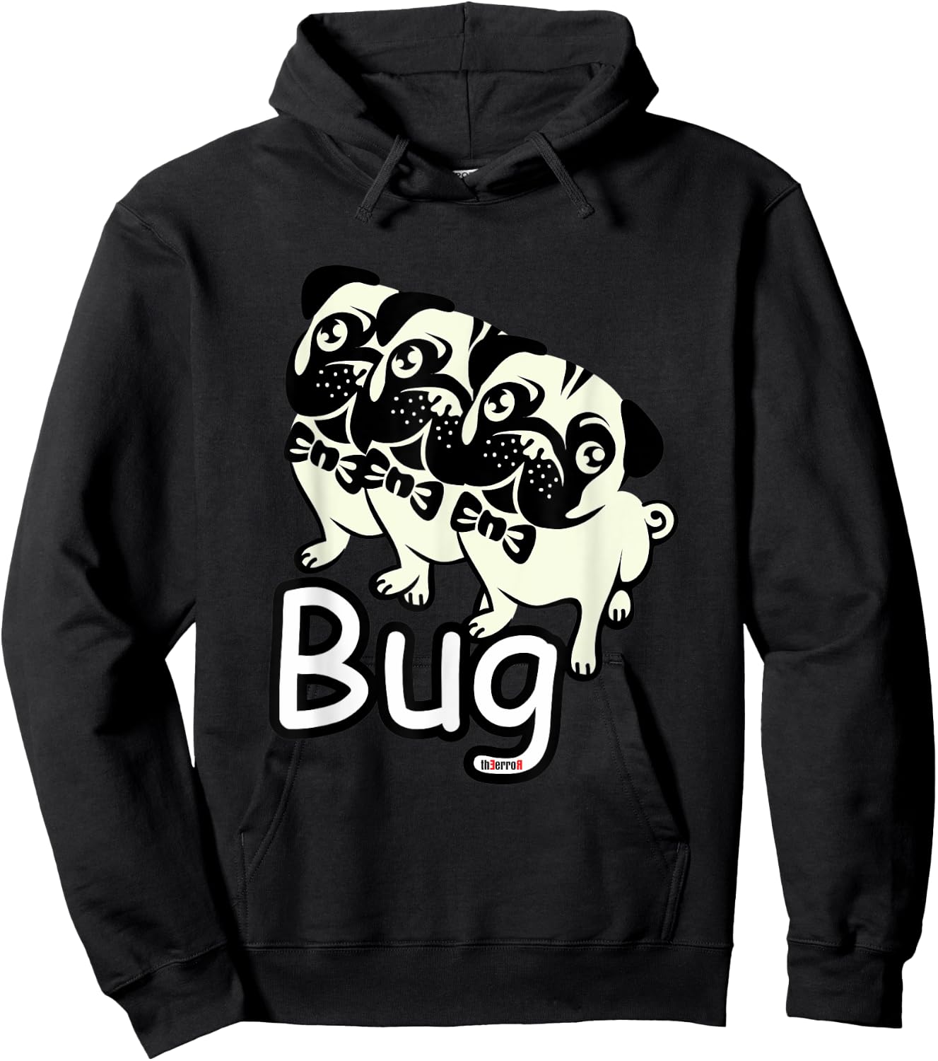 Funny Pug bug Shirt Hoodie - Hoodie | Black