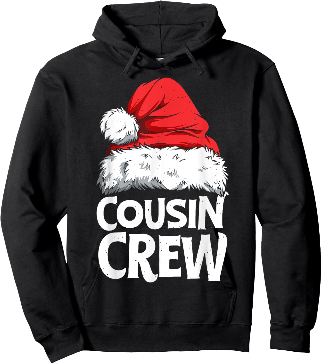 Santa Cousin Crew Christmas Family Matching Pyjamas Xmas Men Hoodie - Hoodie | Black