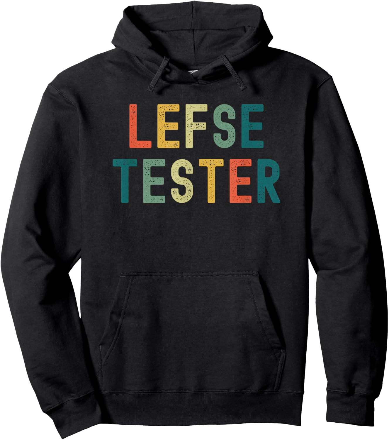 Lefse tester funny Norwegian treat Midwestern humor retro Hoodie - Hoodie | Black