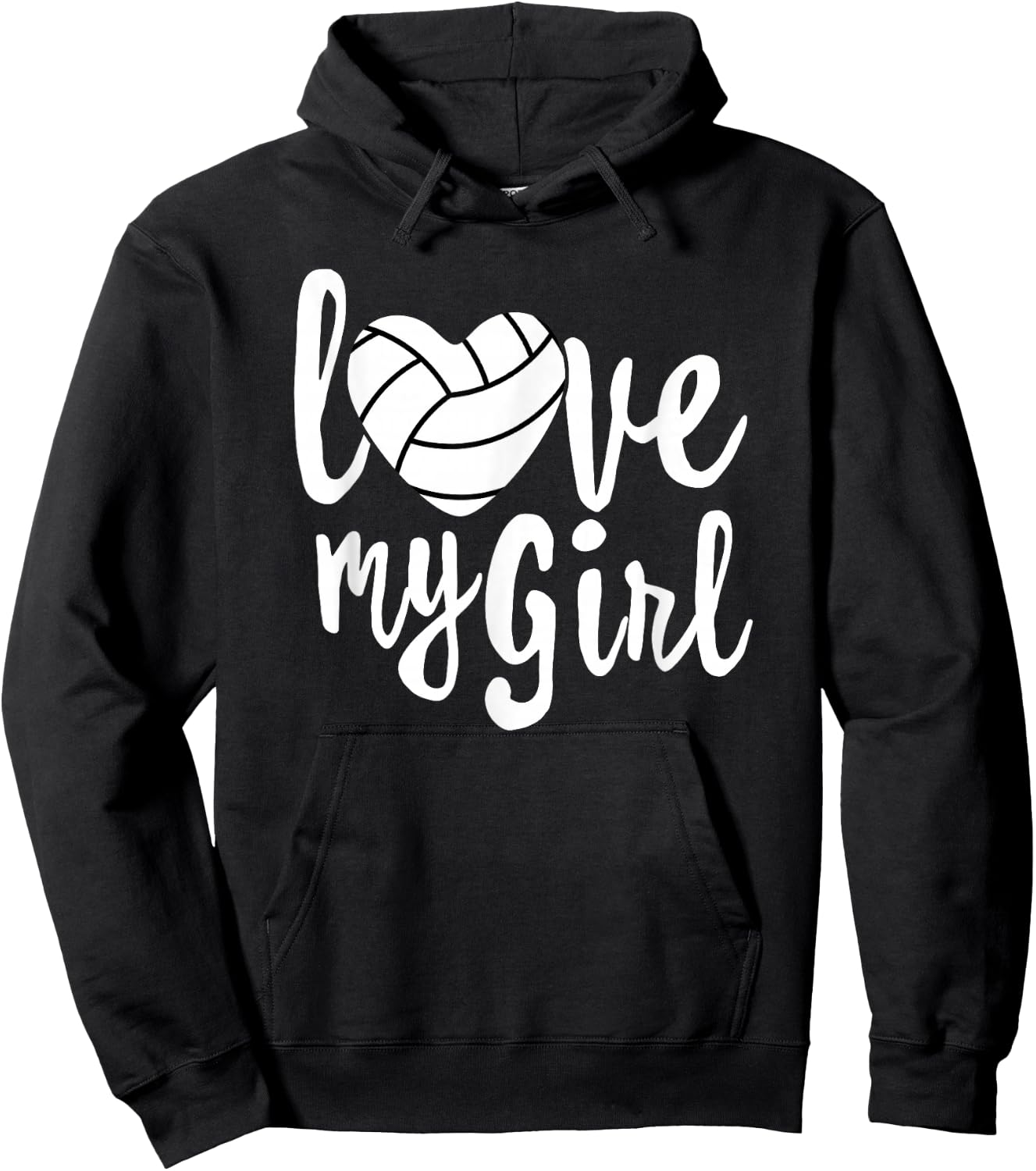 I Love My Girls Mom Volleyball Cute Volleyball Mom Hoodie - Hoodie | Black