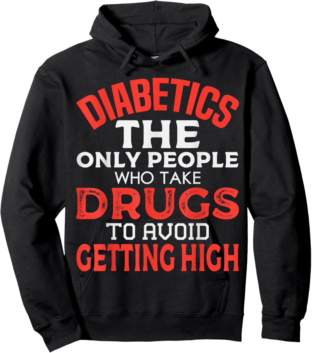 T1D Diabetic Type 1 Diabetes Awareness Men Women Funny Hoodie - Hoodie | Black