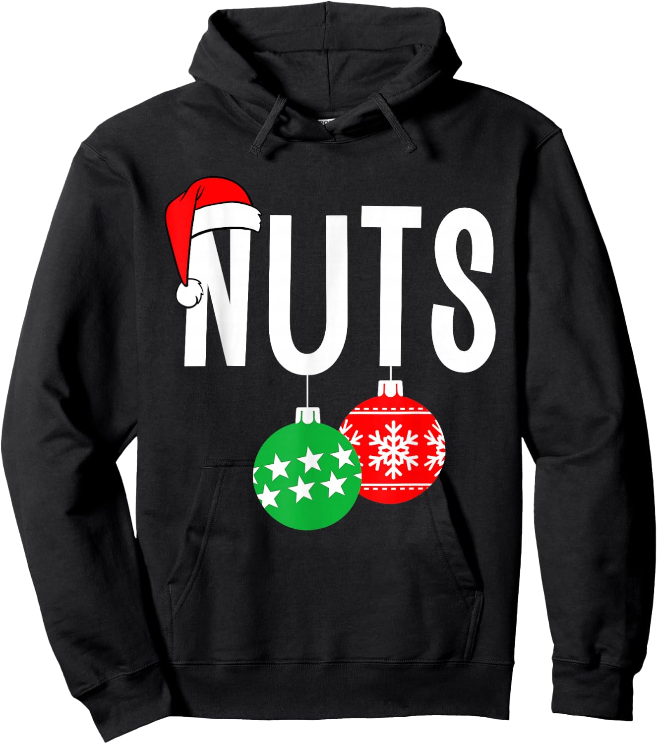 Chest Nuts Matching Chestnuts Funny Christmas Couples Nuts Hoodie - Hoodie | Black