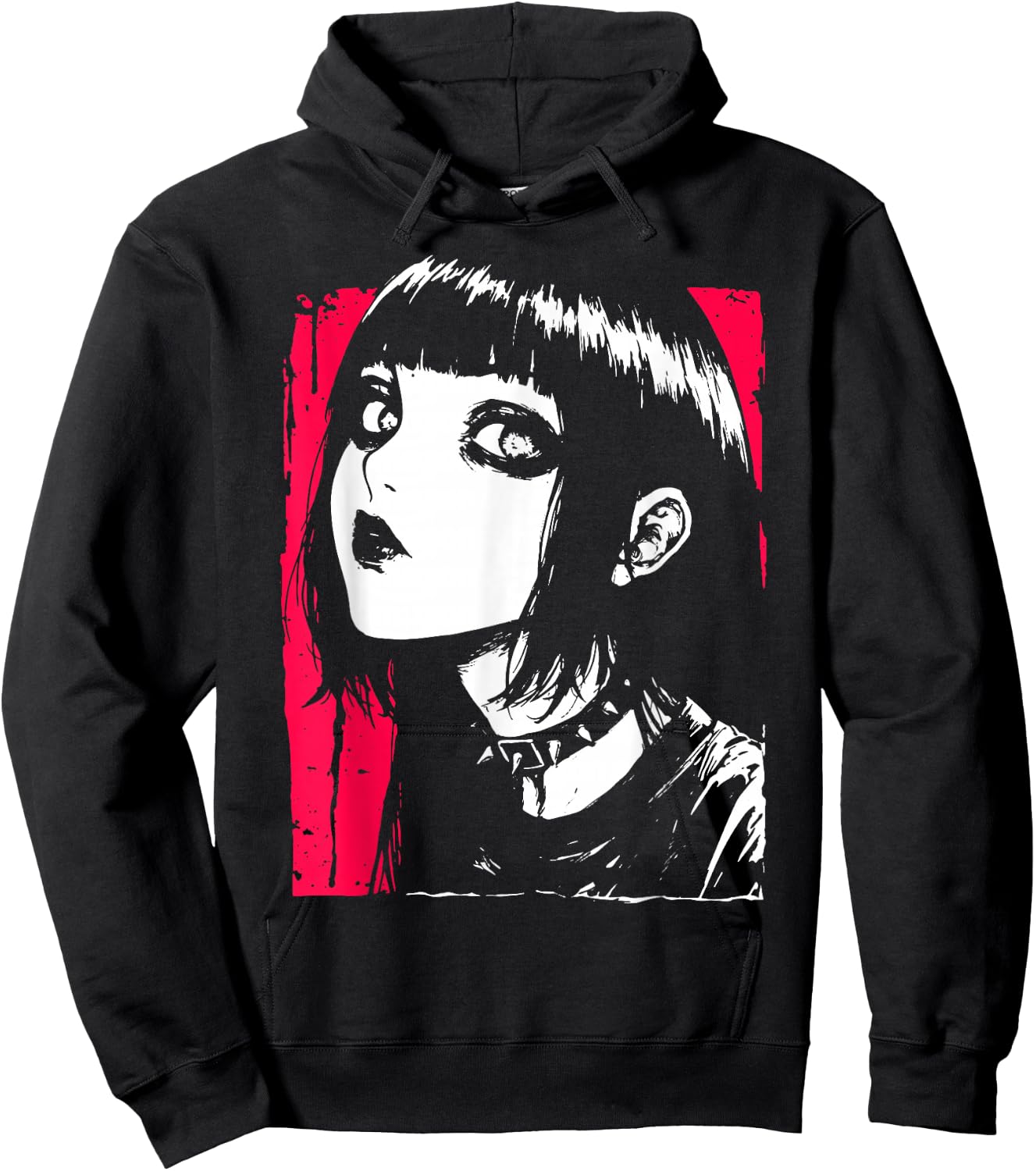 Horror Anime Manga | Japan Japanese Creepy Kawaii Goth Punk Hoodie - Hoodie | Black