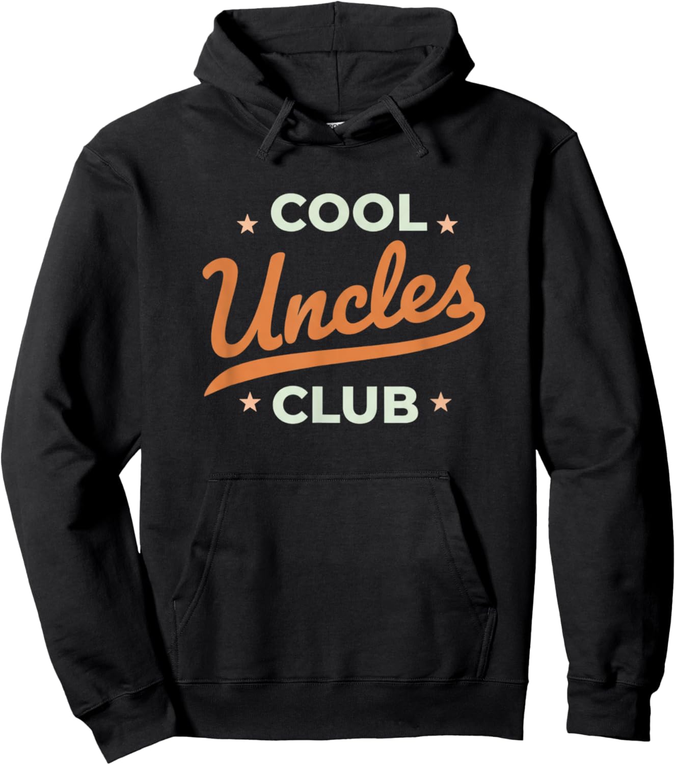 Cool Uncles Club Retro Script Funny Uncle Pride Men Hoodie - Hoodie | Black