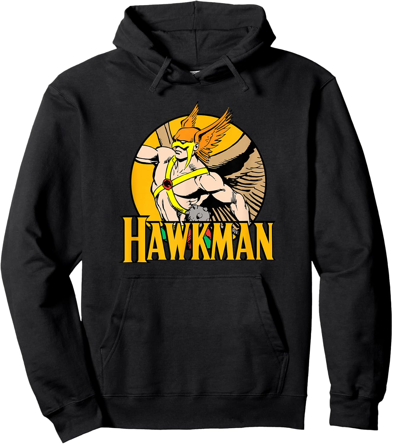 DC Comics Justice League Hawkman Circle -Kids Brown Cartoon Modern Hoodie - Hoodie | Black