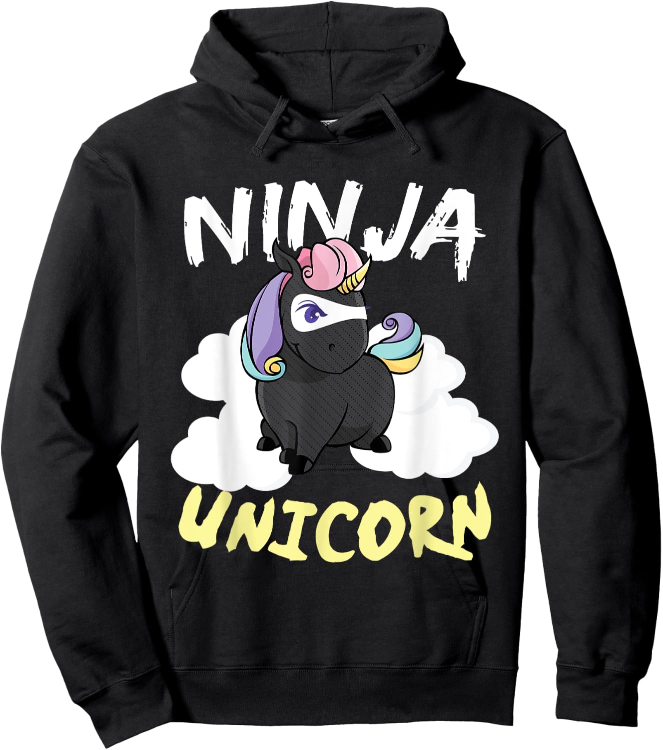 Funny Ninja Unicorn Martial Arts Unicorn Lover Gift Hoodie - Hoodie | Black
