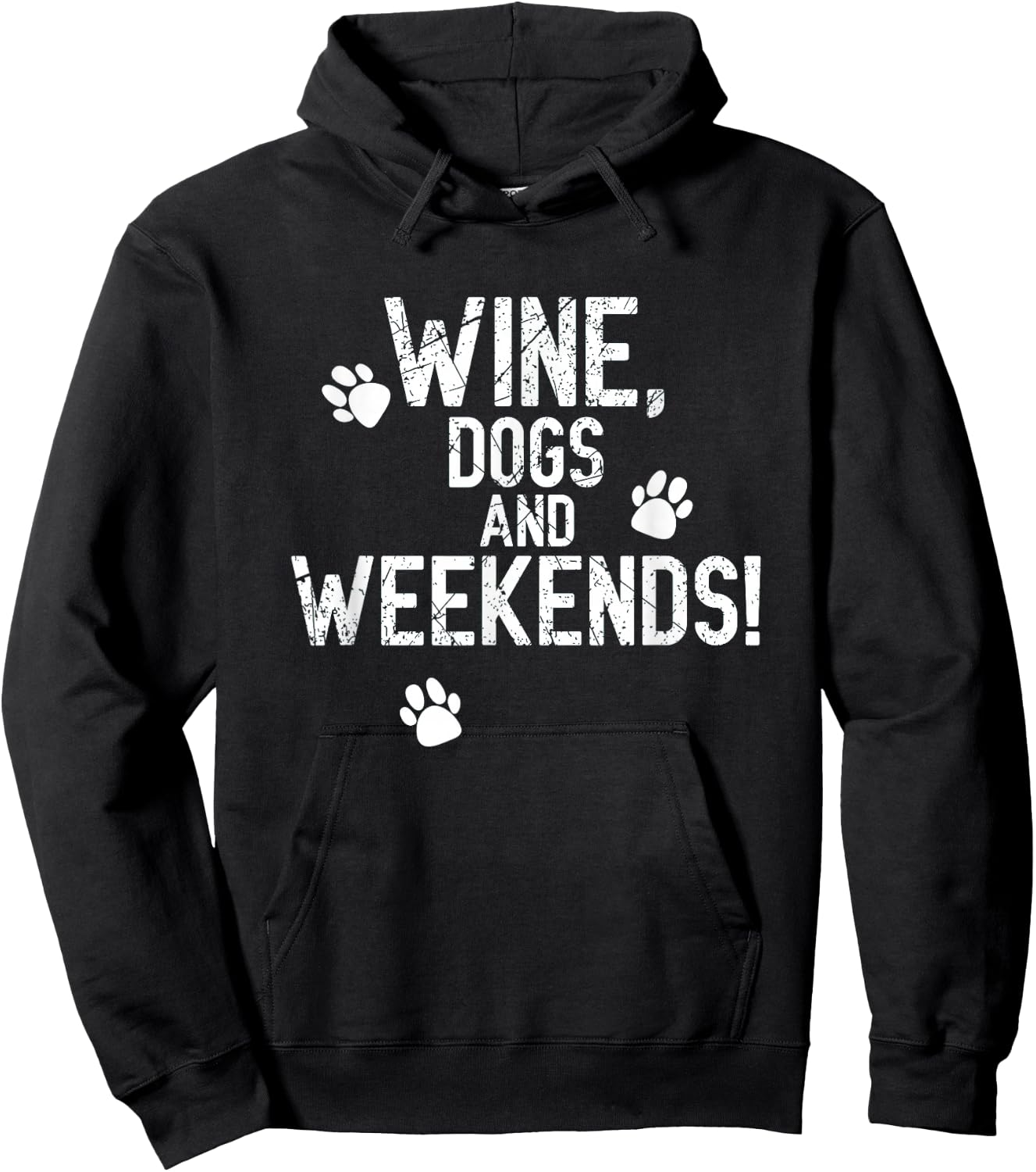 Wine Drinker Dog Owner Weekend Lover Gift Hoodie - Hoodie | Black