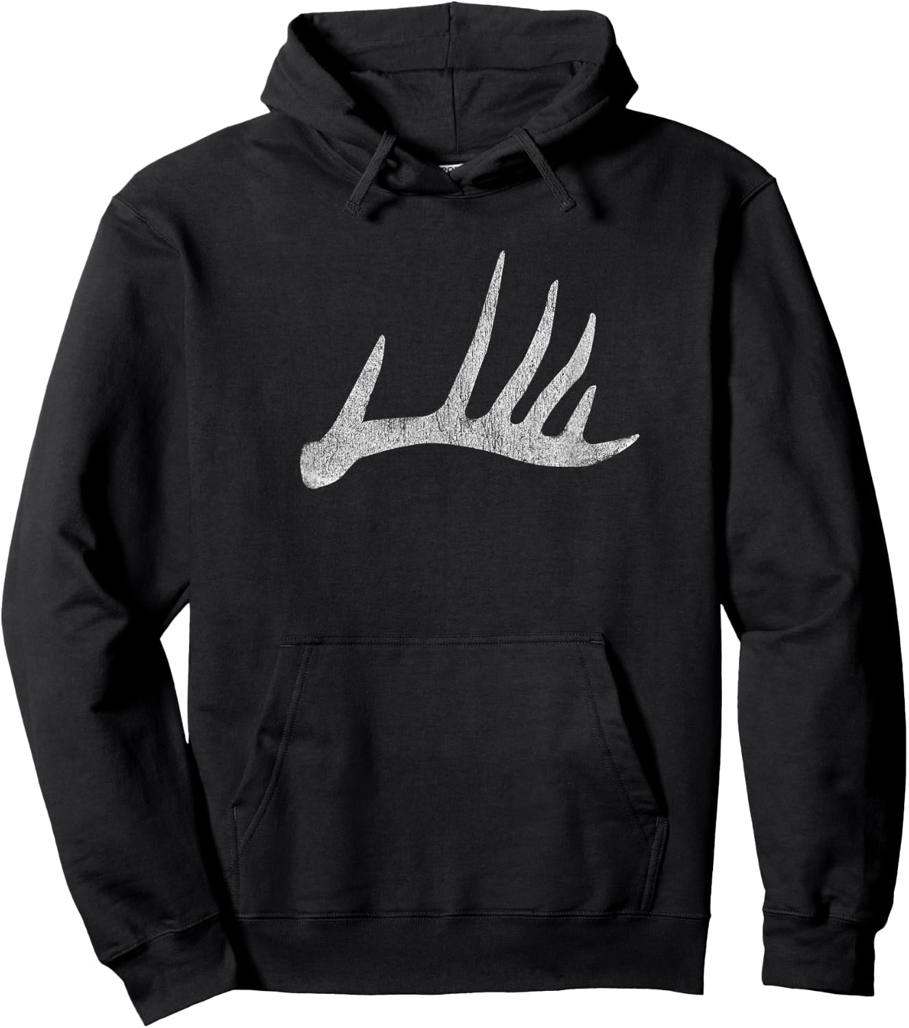 Whitetail Deer Antler Shed Rack Hunting Design Hoodie - Hoodie | Black