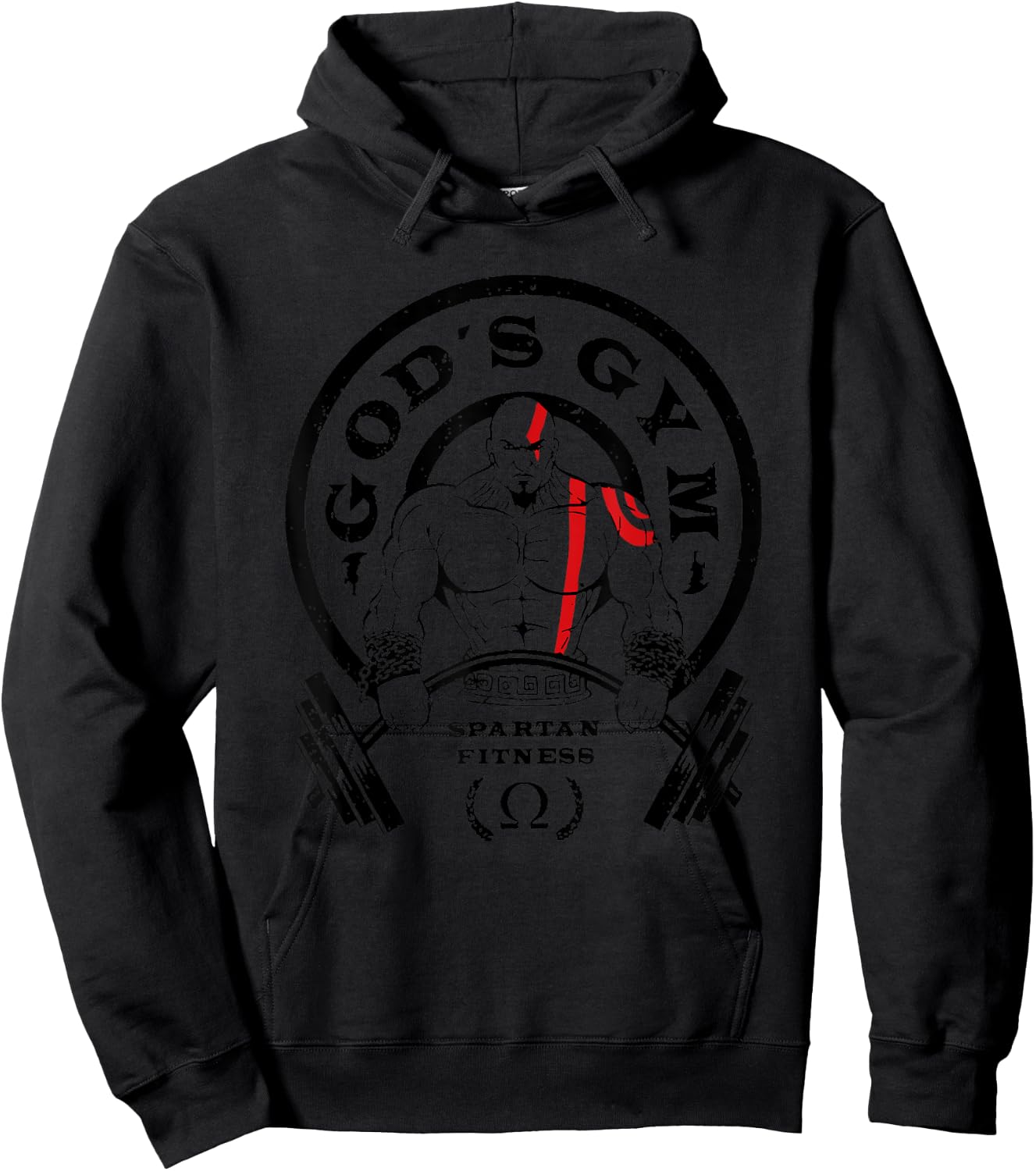 God's Gym Spartan Fitness Hoodie - Hoodie | Black