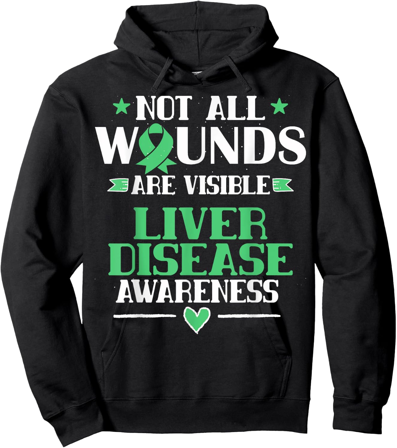 Hepatic Disease Gift Cirrhosis Awareness Hoodie - Hoodie | Black