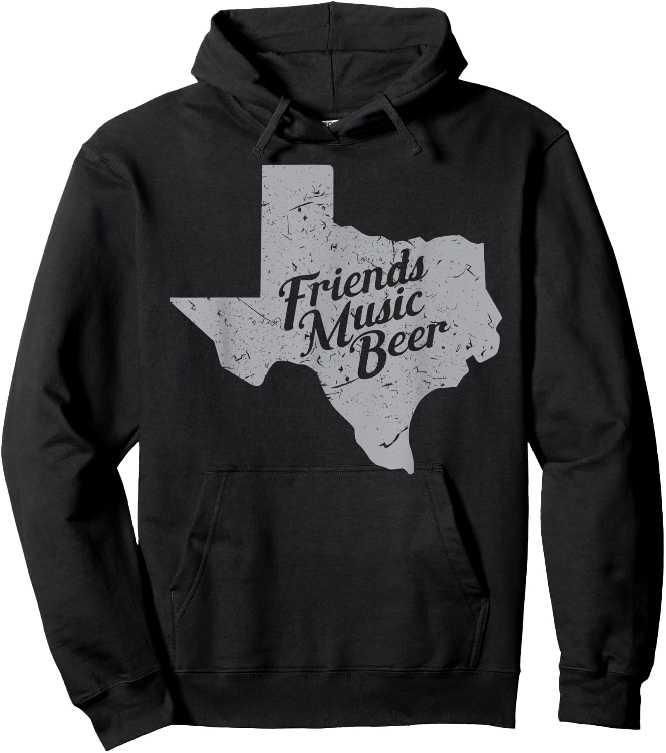 Friends Music Beer Shirt | Texas Map Gift Hoodie - Hoodie | Black