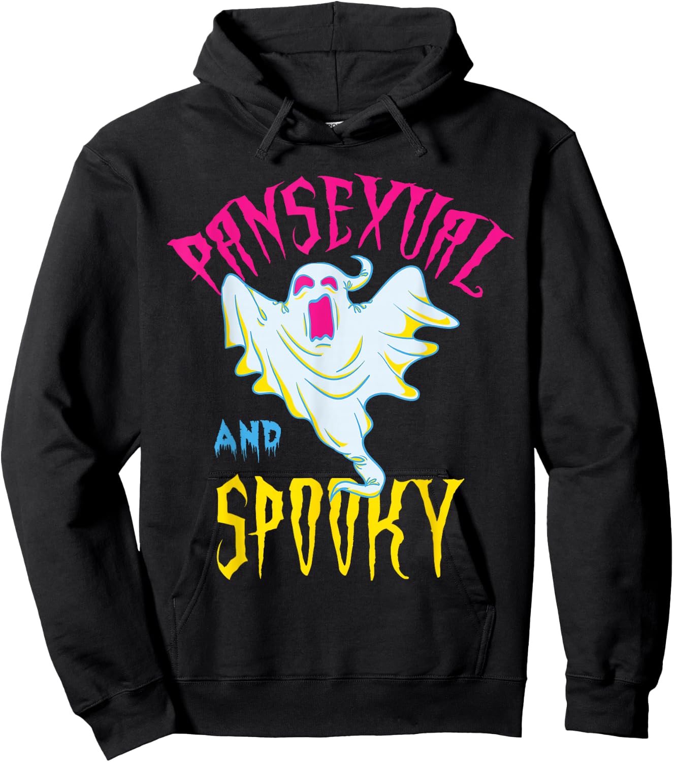 Pansexual and Spooky Pan Pride Hoodie - Hoodie | Black