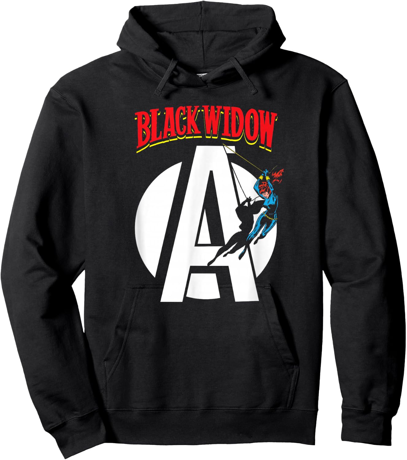 Marvel Avengers Retro Black Widow Comic Book Hoodie - Hoodie | Black