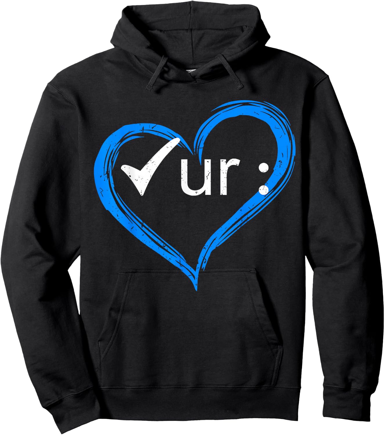 Check Ur Colon Cancer Awareness Colonoscopy Colorectal Blue Hoodie - Hoodie | Black