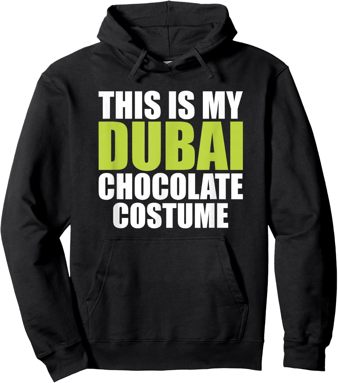 Dubai Chocolate Bar Pistachio Costume Mardi Gras Hoodie - Hoodie | Black