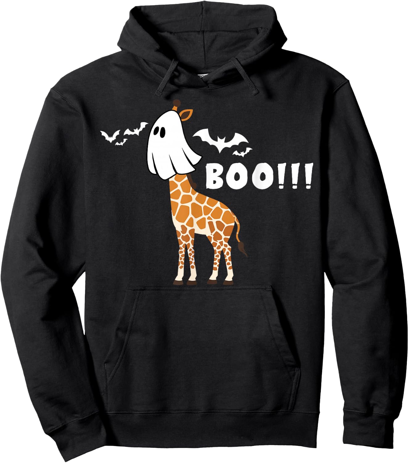 Giraffe Boo Halloween Fun Costume Party Hoodie - Hoodie | Black