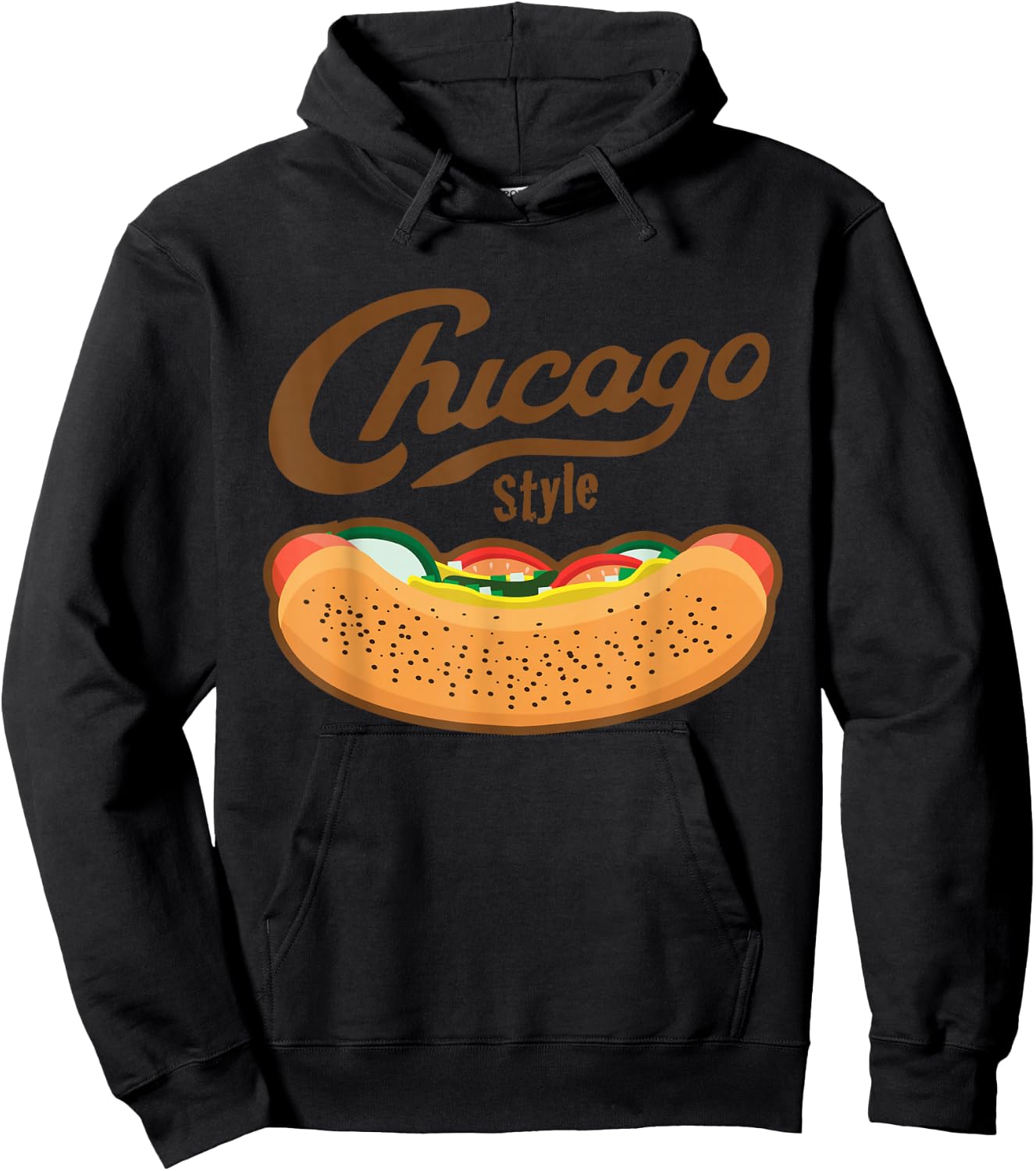 Chicago Style Hot Dog Summer Hoodie - Hoodie | Black