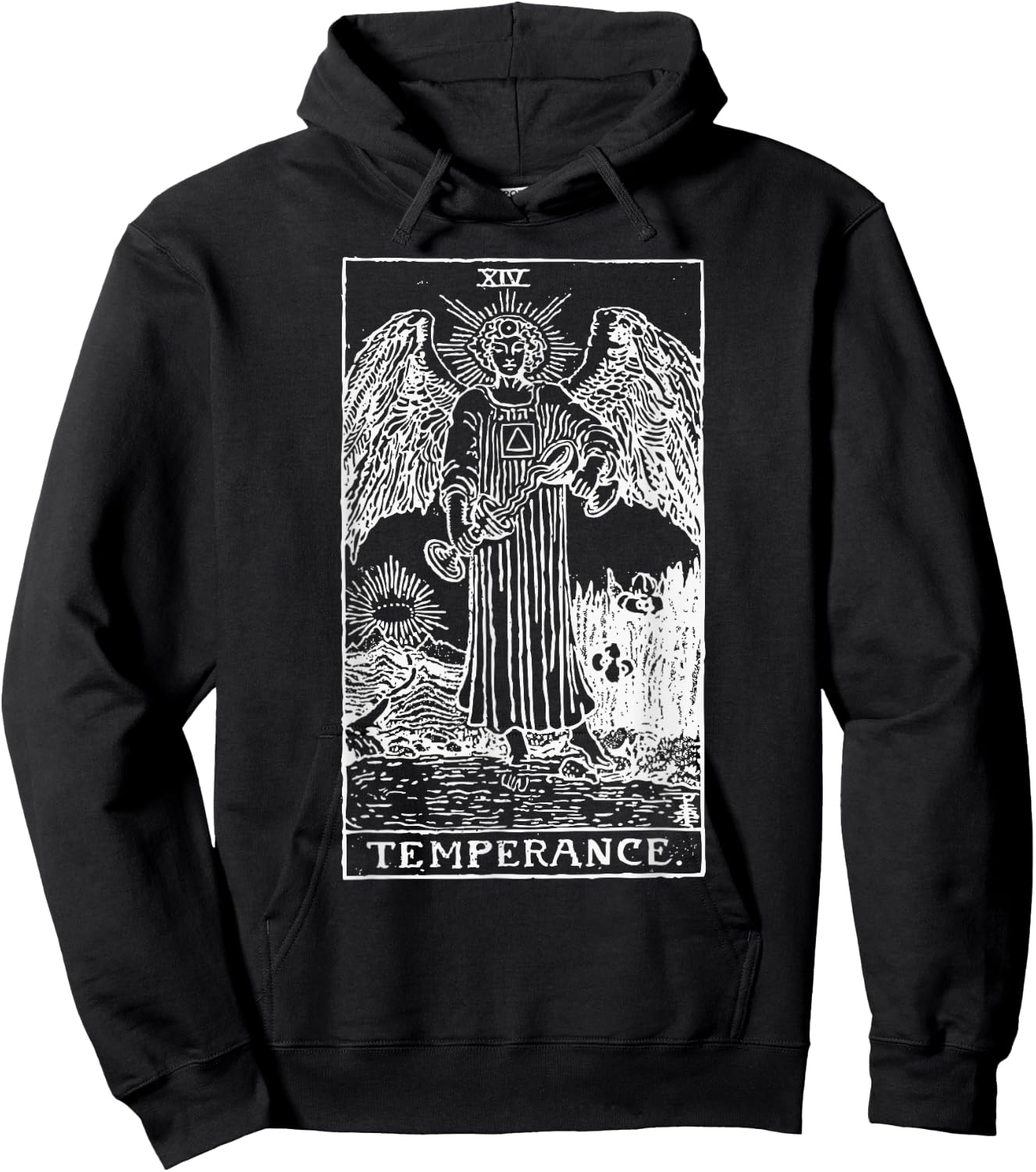 Tarot Cards Temperance Occult Design Gift Hoodie - Hoodie | Black