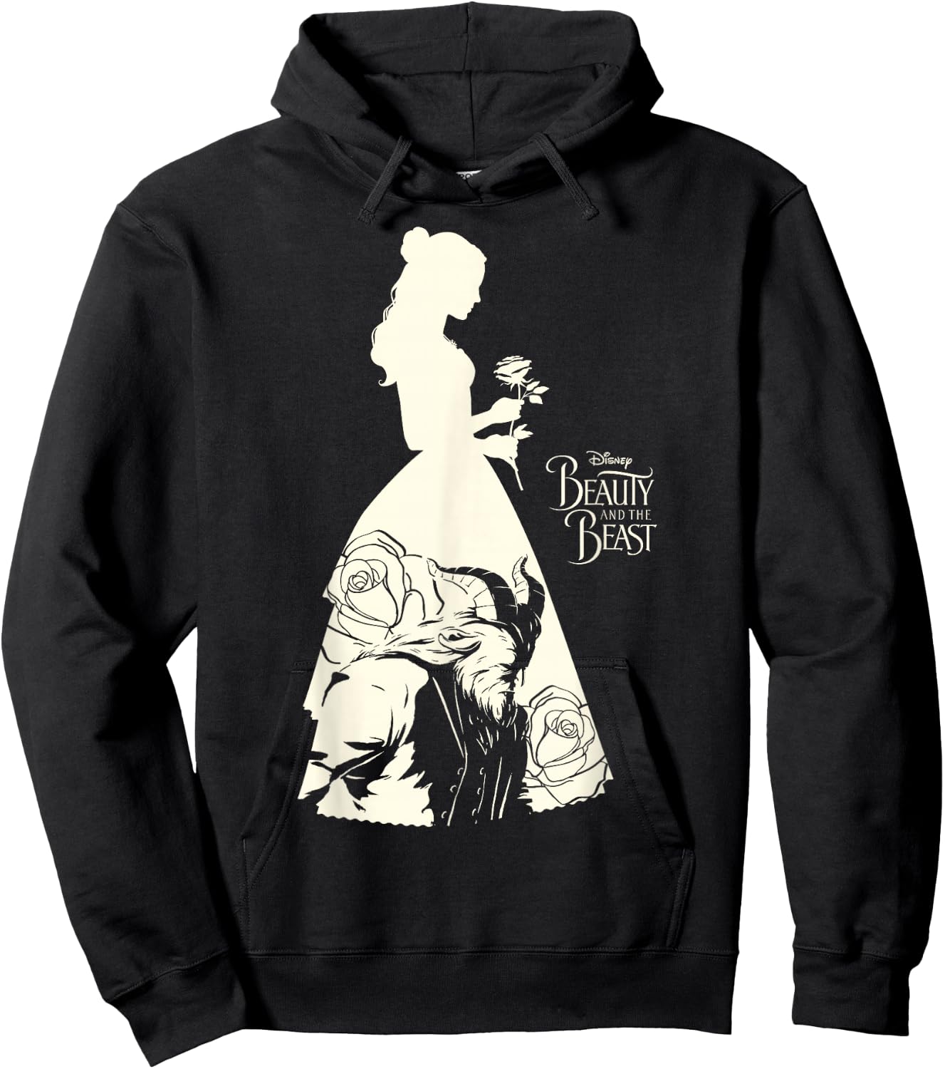 Disney Beauty & The Beast Belle Silhouette Graphic Hoodie - Hoodie | Black