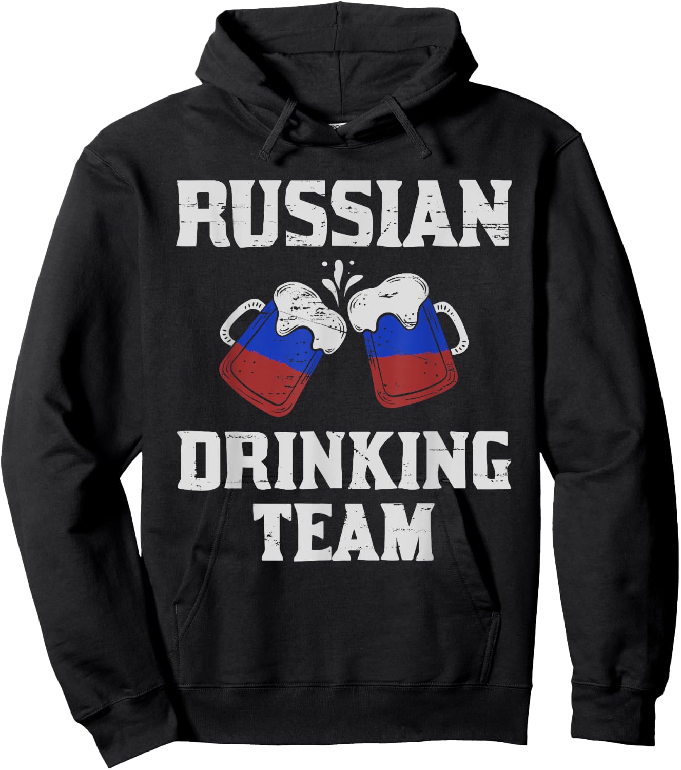 Russia Drinking Team design Russian Flag Country Beer Funny Hoodie - Hoodie | Black