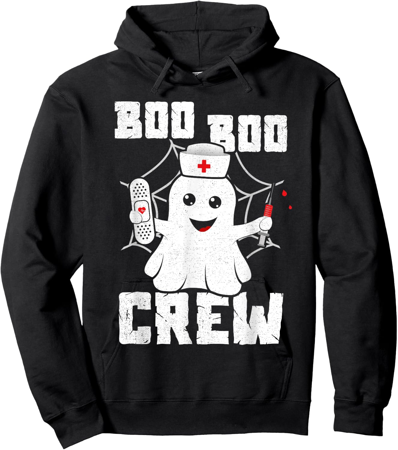 Boo Boo Crew Shirt Ghost Nurse Costume Girls Funny Halloween Hoodie - Hoodie | Black