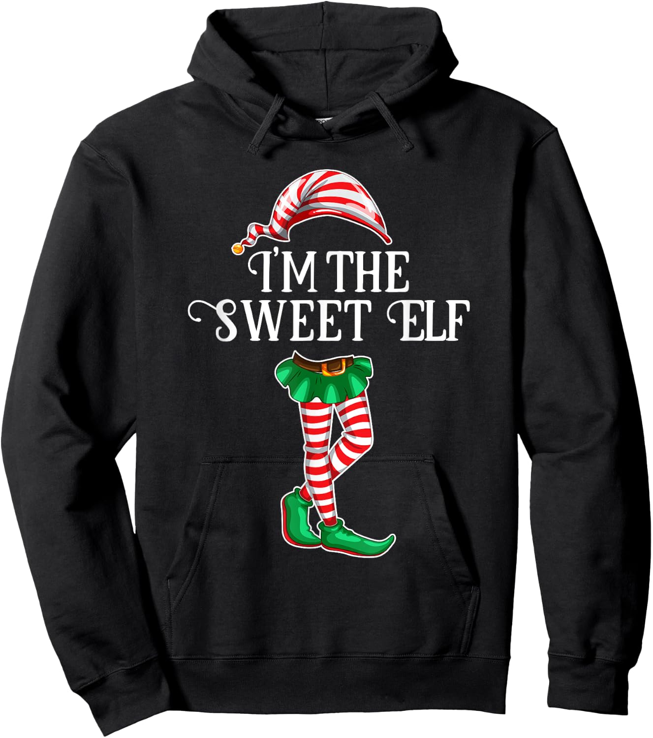 I'm the Sweet Elf Christmas Matching Family Group Gift Hoodie - Hoodie | Black