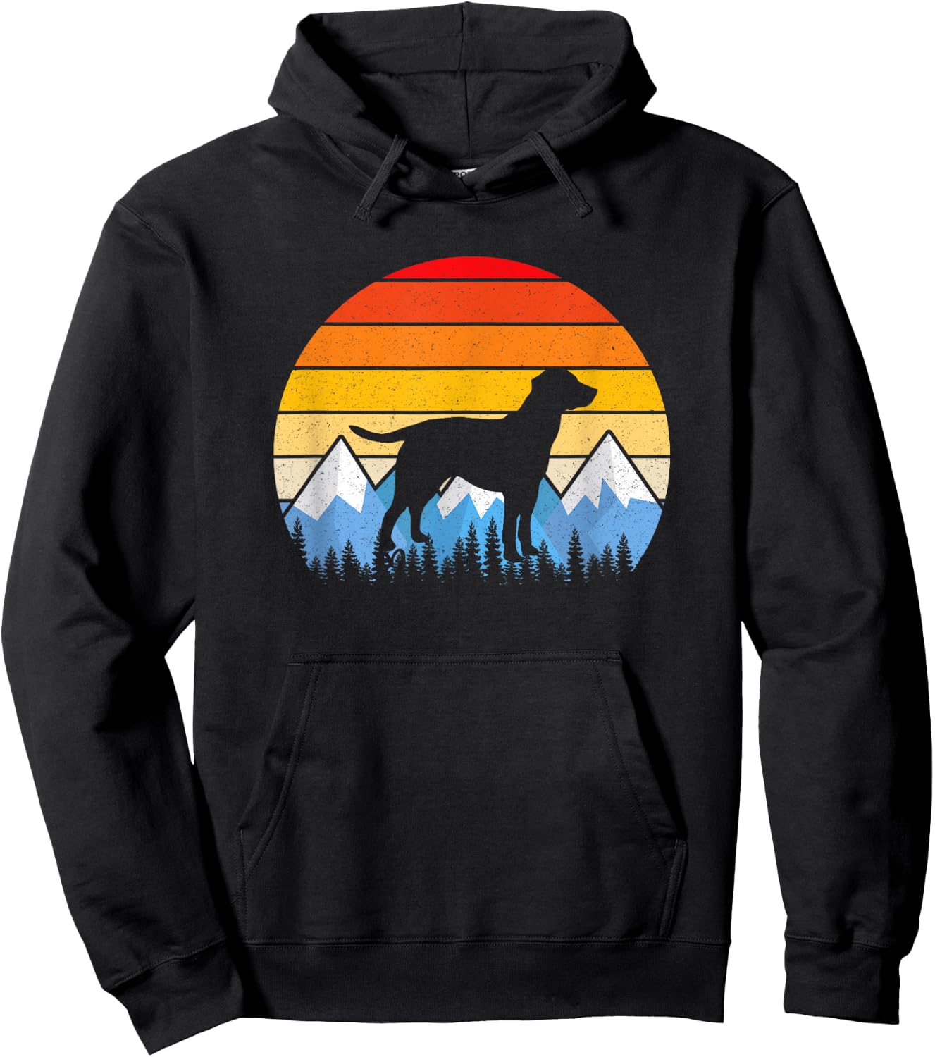 Vintage Retro Dog Gifts Labrador Retriever Lovers T Shirts Men Women Girls Kids Hoodie - Hoodie | Black