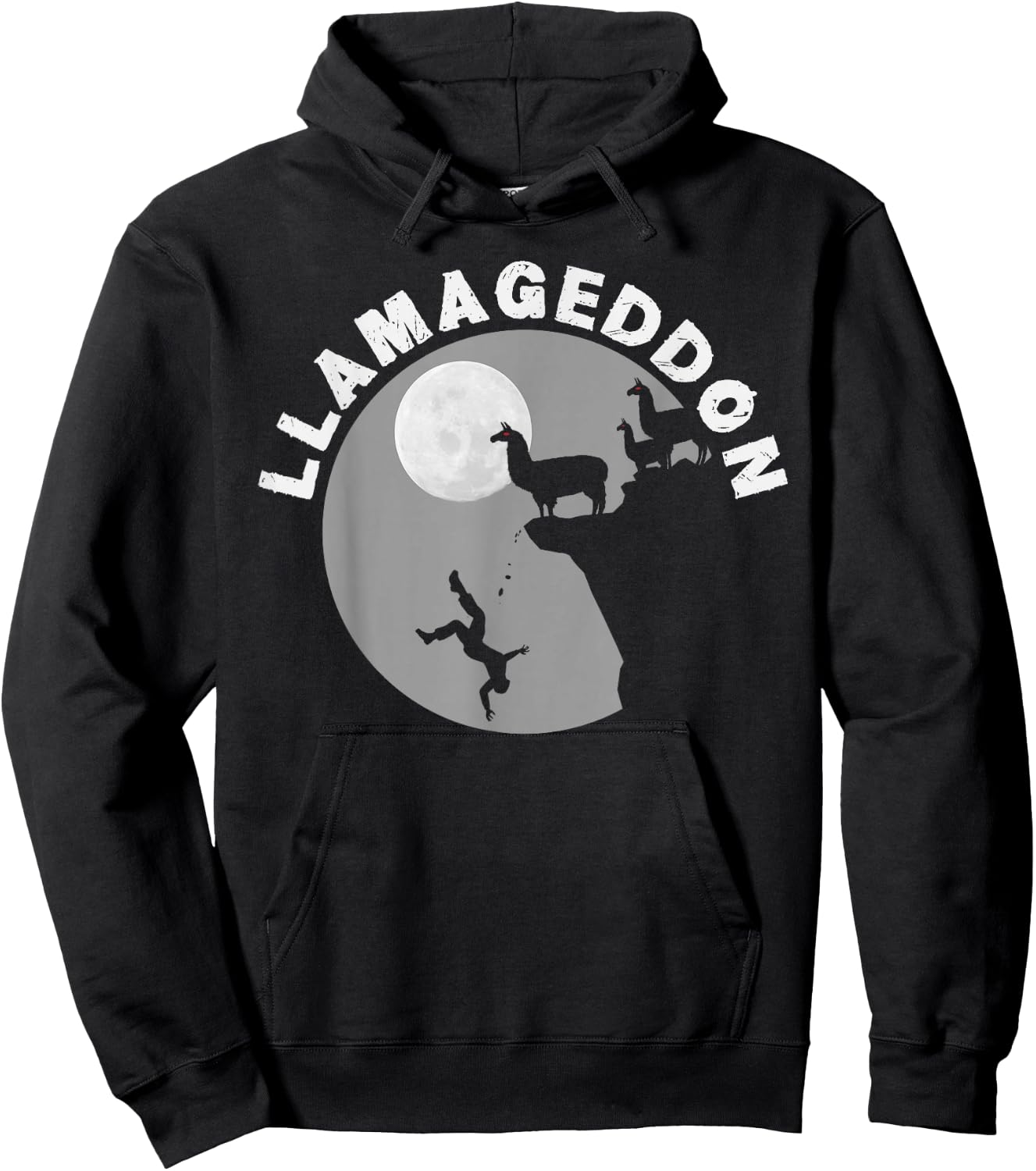 Funny Llamageddon For Llama Barnyard Lovers Hoodie - Hoodie | Black