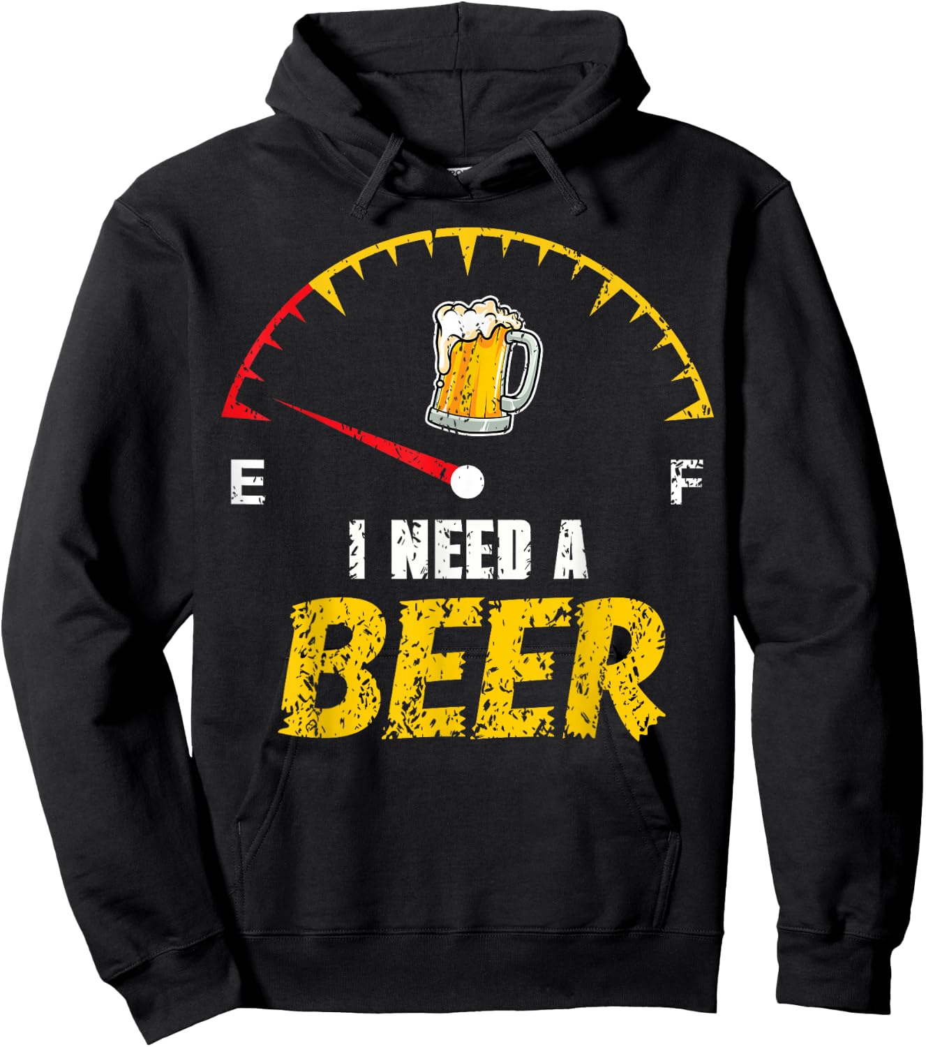 Funny Beer Drinker Humor I Need A Beer Drinking Gag Hoodie - Hoodie | Black