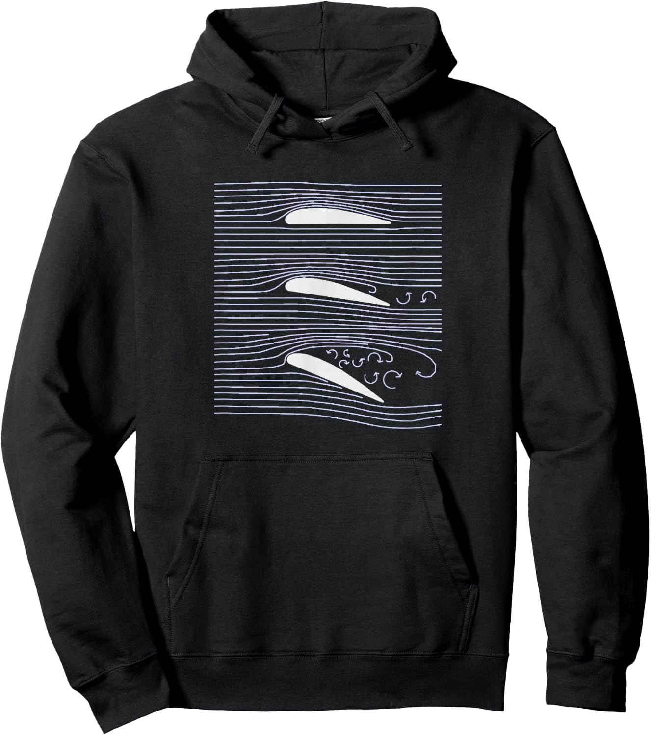 Aerospace Airfoil Stall Diagram Hoodie - Hoodie | Black